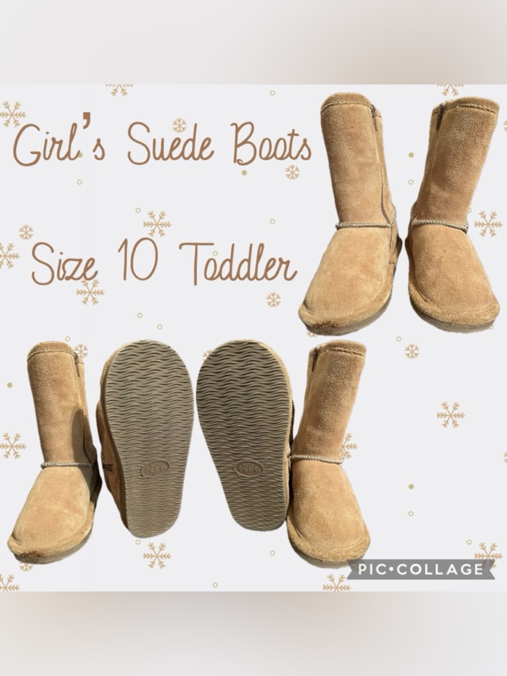 Girls Shoes Real Suede Fall & Winter Boots Toddler Size 10